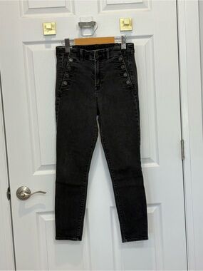 Gap High-Waist Black Button-Front Women’s Jeans #1537